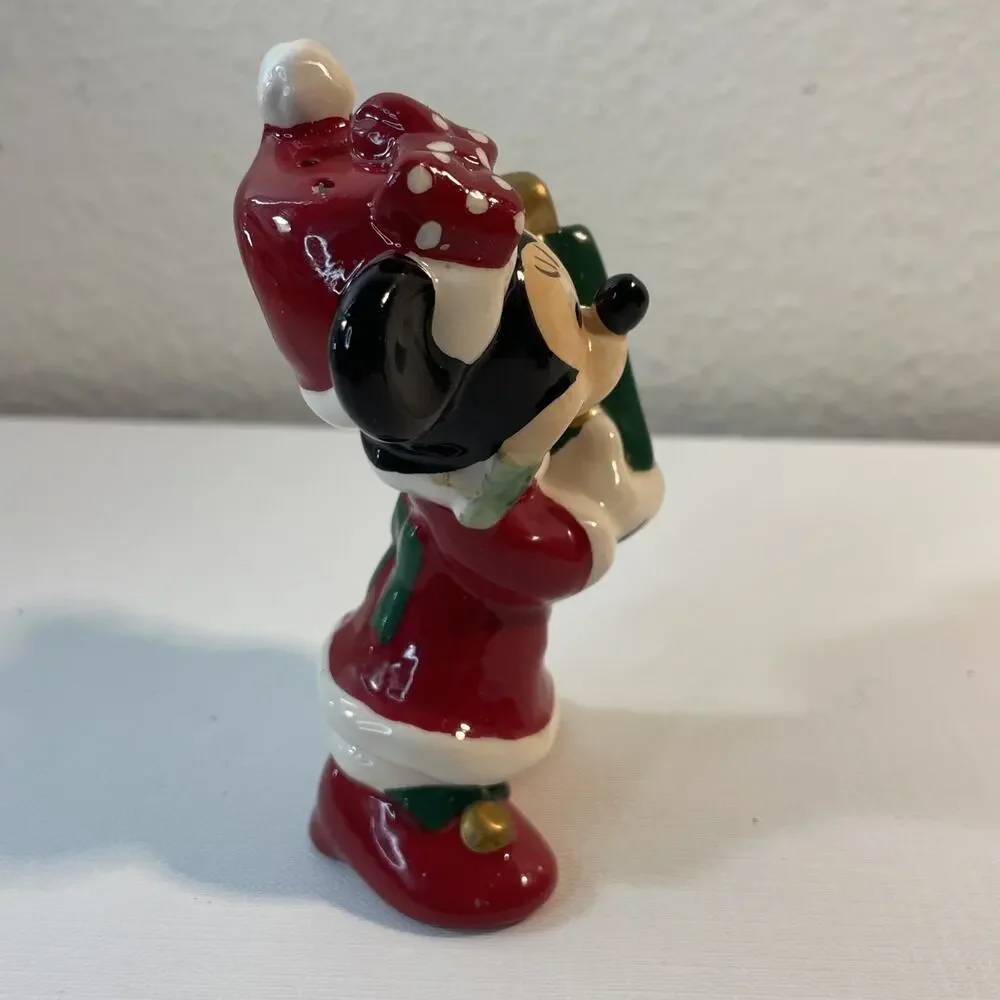Single Salt and Pepper Shaker DISNEY's MINNIE MOUSE with Christmas Present
